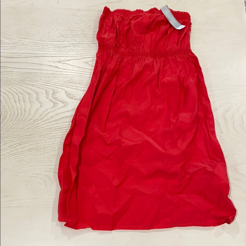 NEW OLD NAVY TUBE DRESS ORANGE/RED SMALL